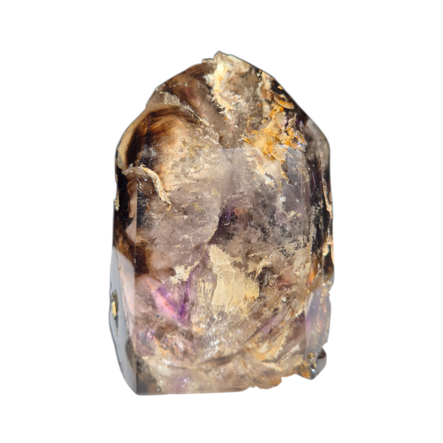 Crystals - Amethyst-Smoky Quartz Polished Generator/Tower