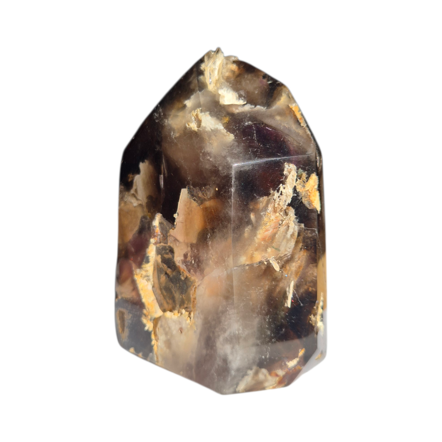 Crystals - Amethyst-Smoky Quartz Polished Generator/Tower