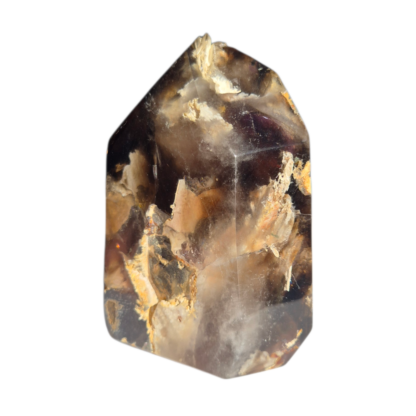 Crystals - Amethyst-Smoky Quartz Polished Generator/Tower