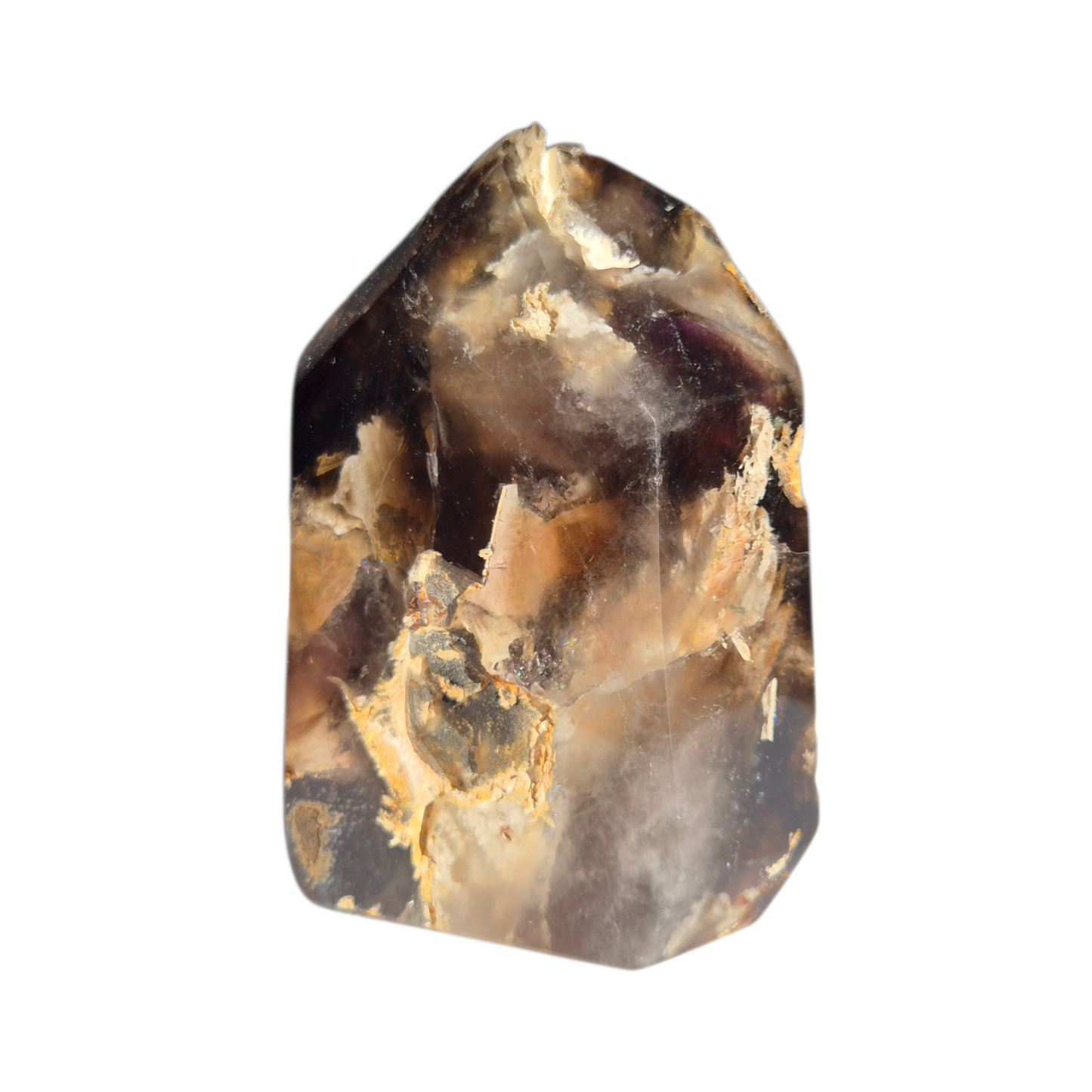 Crystals - Amethyst-Smoky Quartz Polished Generator/Tower
