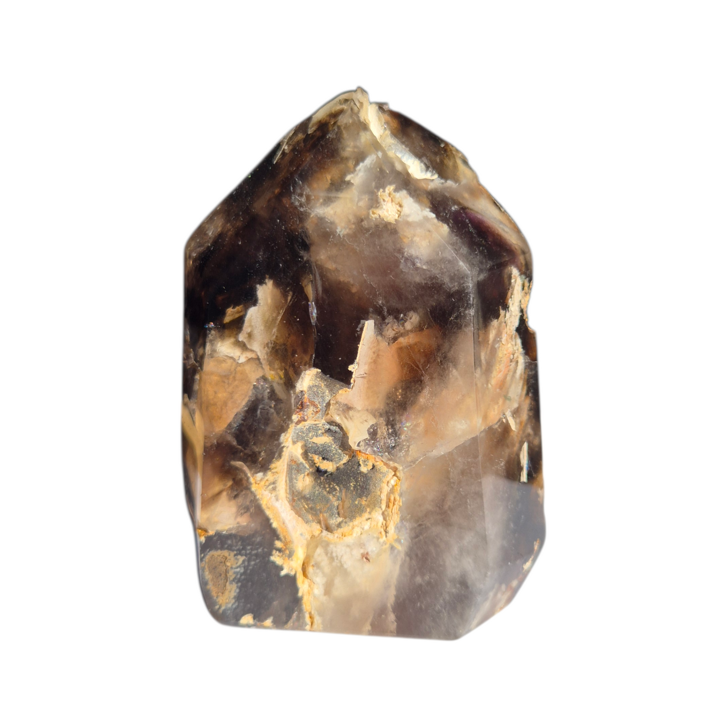 Crystals - Amethyst-Smoky Quartz Polished Generator/Tower