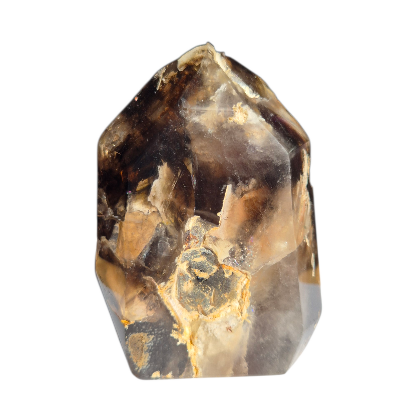 Crystals - Amethyst-Smoky Quartz Polished Generator/Tower