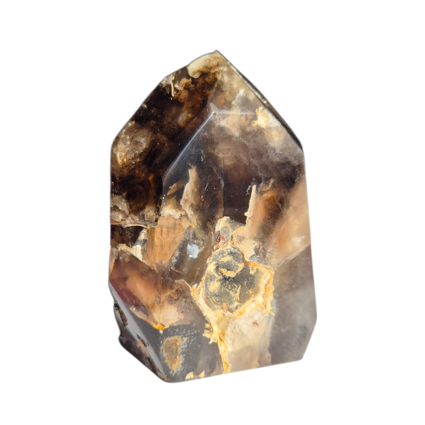 Crystals - Amethyst-Smoky Quartz Polished Generator/Tower