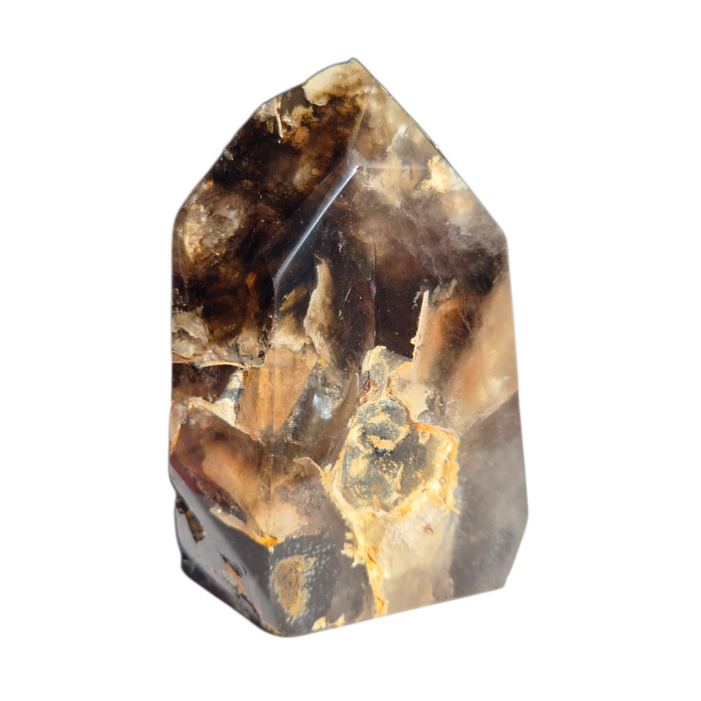 Crystals - Amethyst-Smoky Quartz Polished Generator/Tower