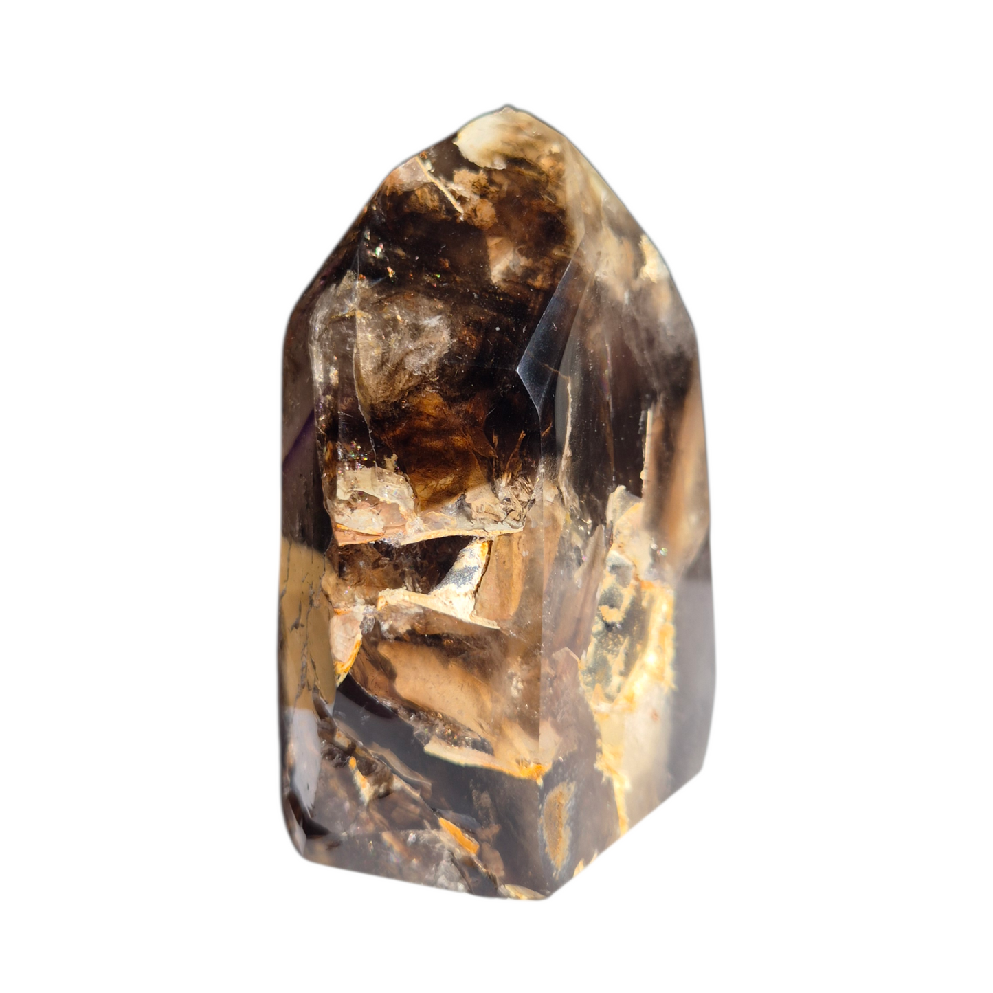Crystals - Amethyst-Smoky Quartz Polished Generator/Tower