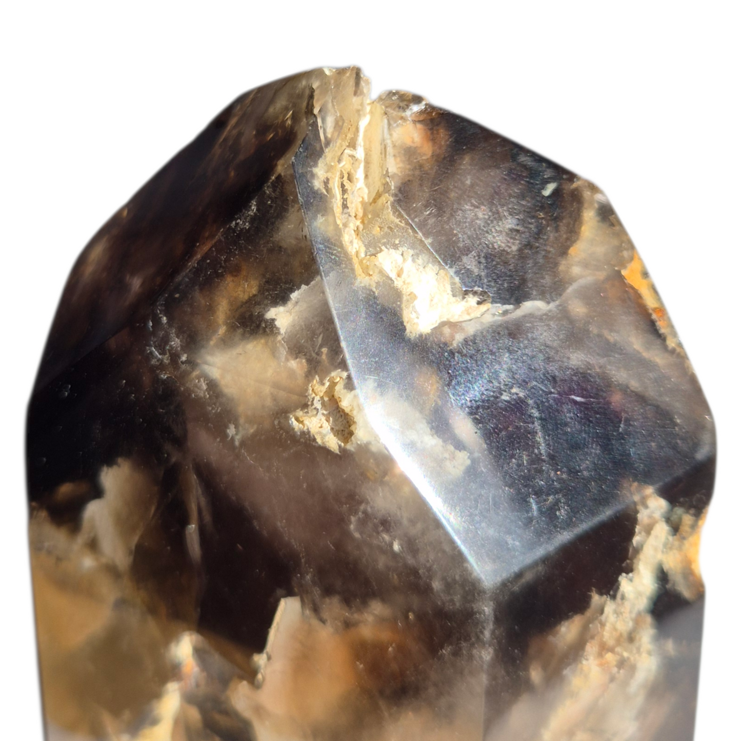 Crystals - Amethyst-Smoky Quartz Polished Generator/Tower
