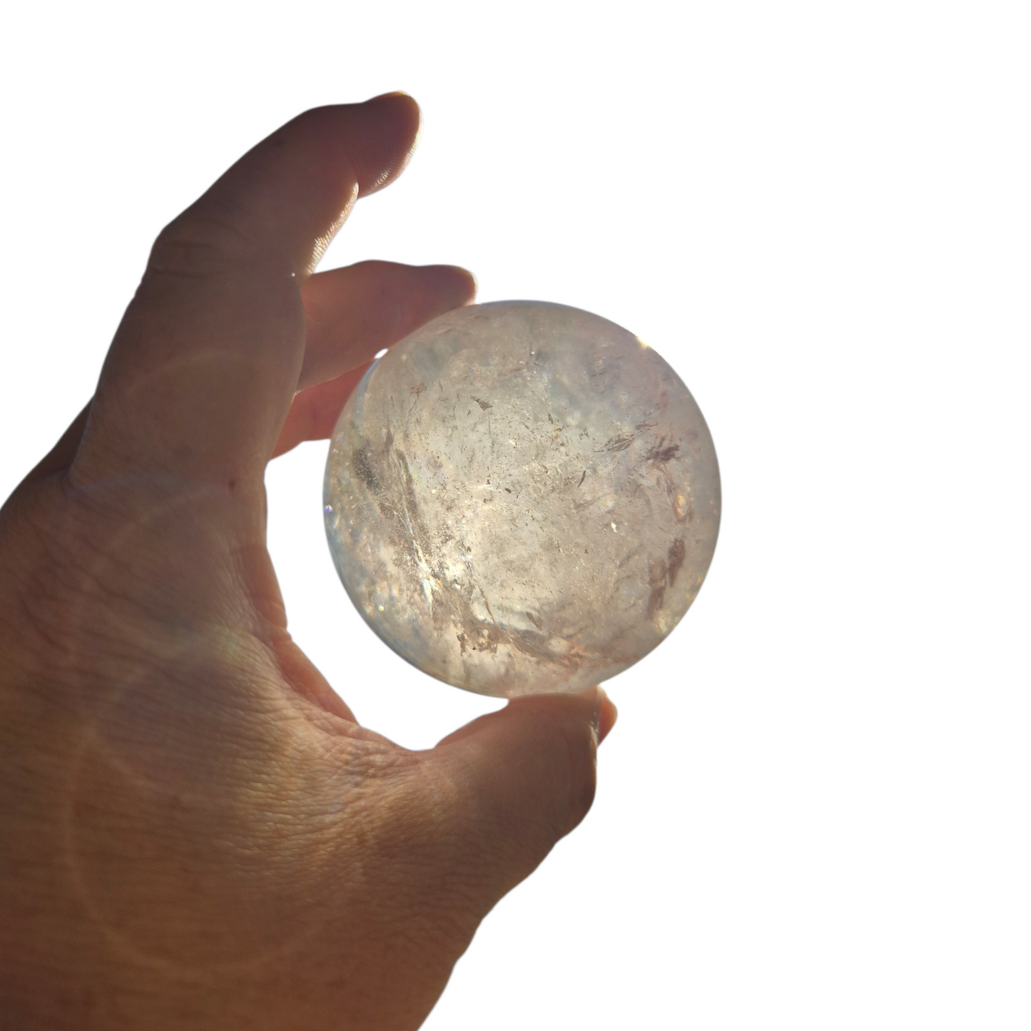 Crystals - Clear Quartz Sphere (with Hematoid Quartz Inclusion)