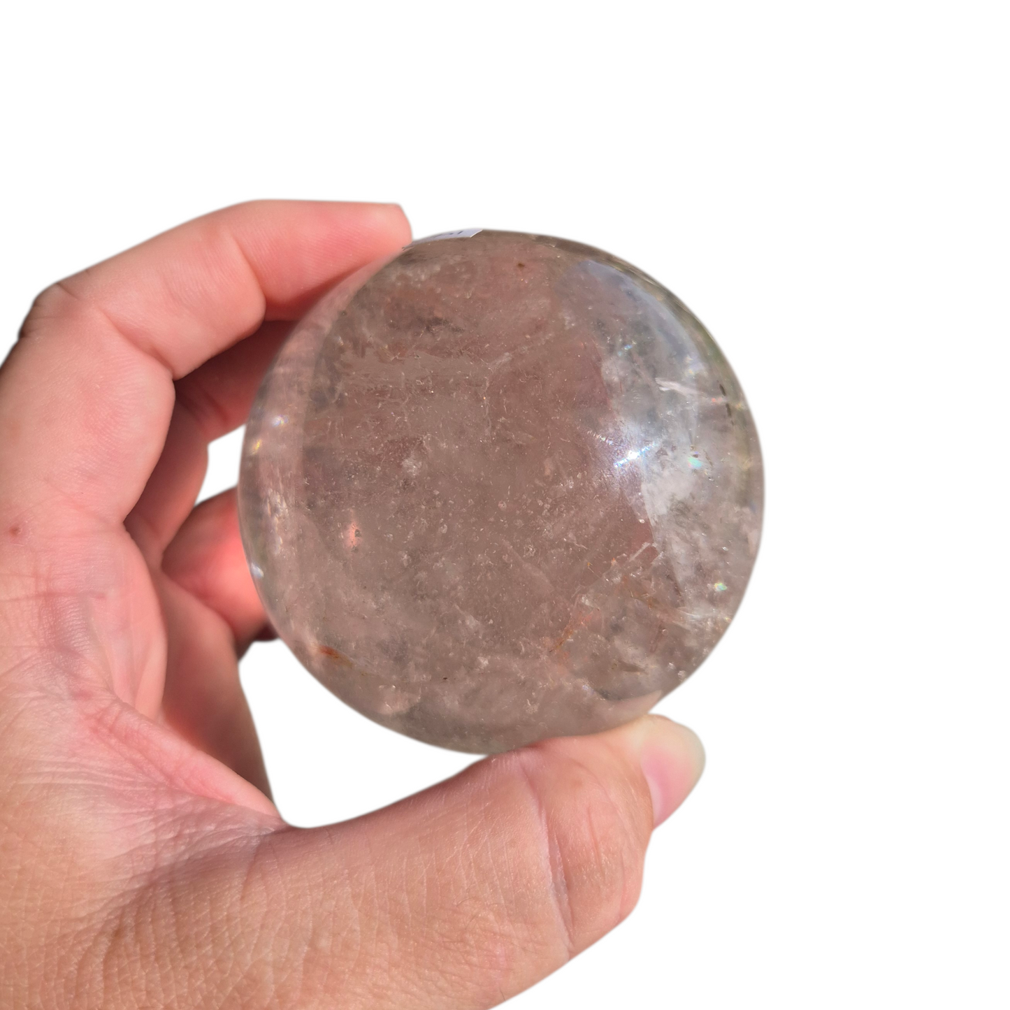 Crystals - Clear Quartz Sphere (with Hematoid Quartz Inclusion)