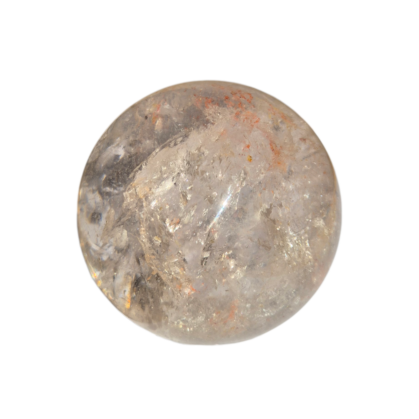 Crystals - Clear Quartz Sphere (with Hematoid Quartz Inclusion)