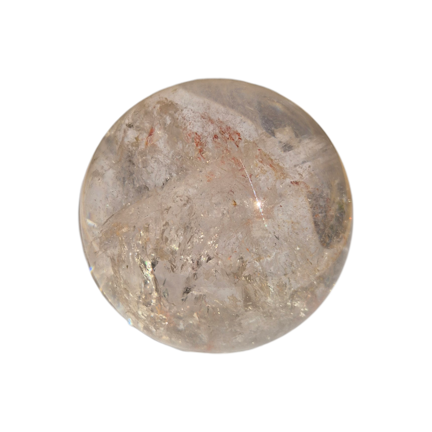 Crystals - Clear Quartz Sphere (with Hematoid Quartz Inclusion)
