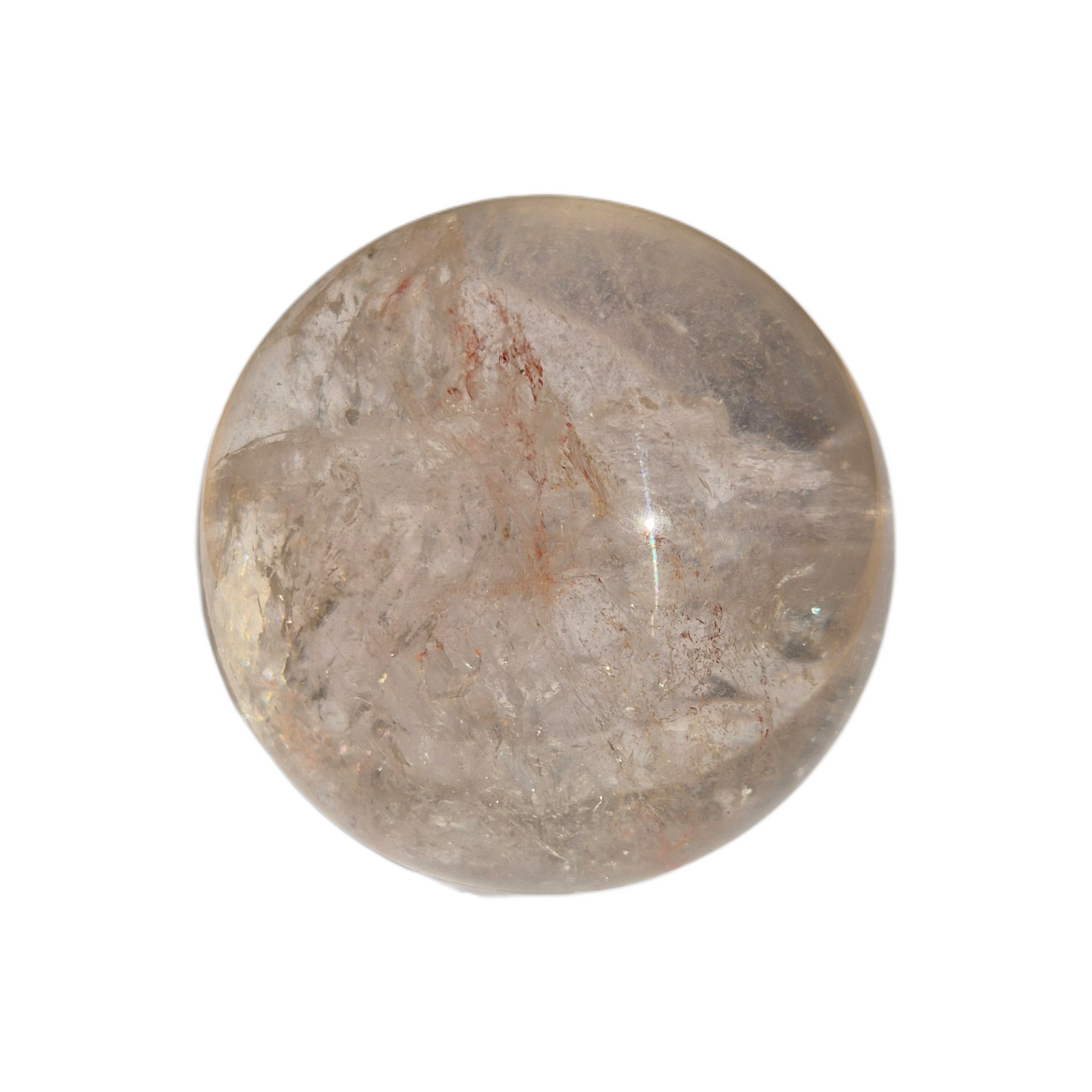 Crystals - Clear Quartz Sphere (with Hematoid Quartz Inclusion)