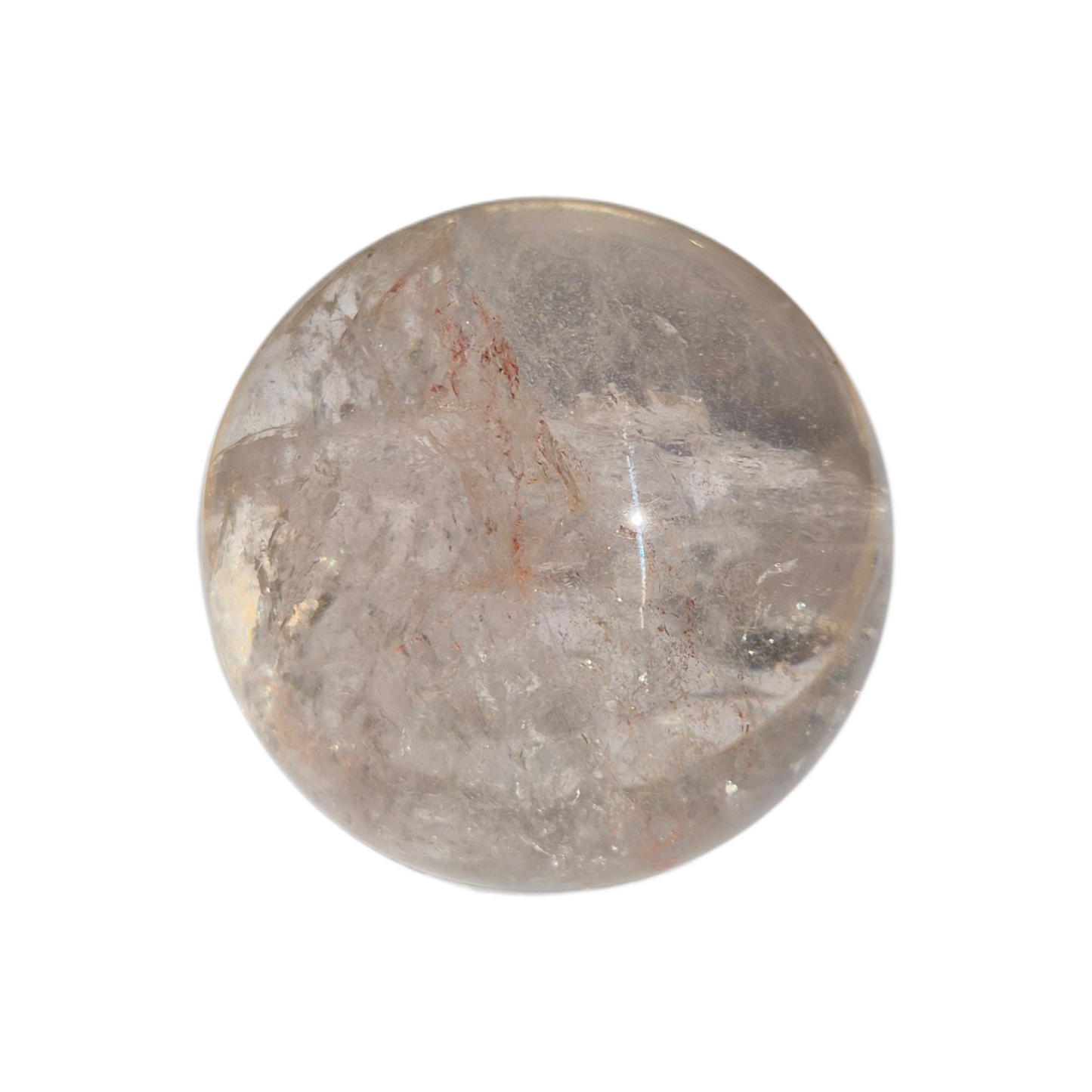Crystals - Clear Quartz Sphere (with Hematoid Quartz Inclusion)