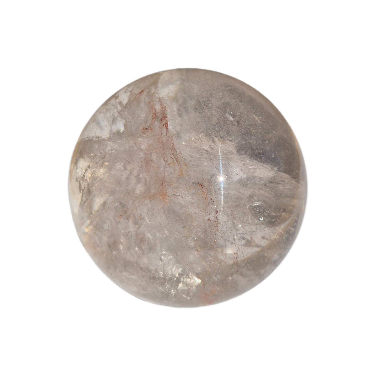 Crystals - Clear Quartz Sphere (with Hematoid Quartz Inclusion)