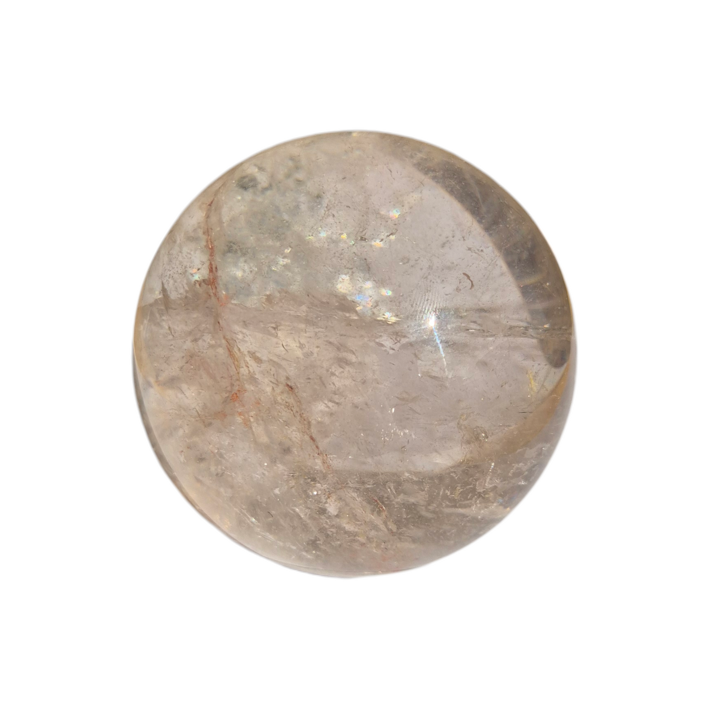 Crystals - Clear Quartz Sphere (with Hematoid Quartz Inclusion)