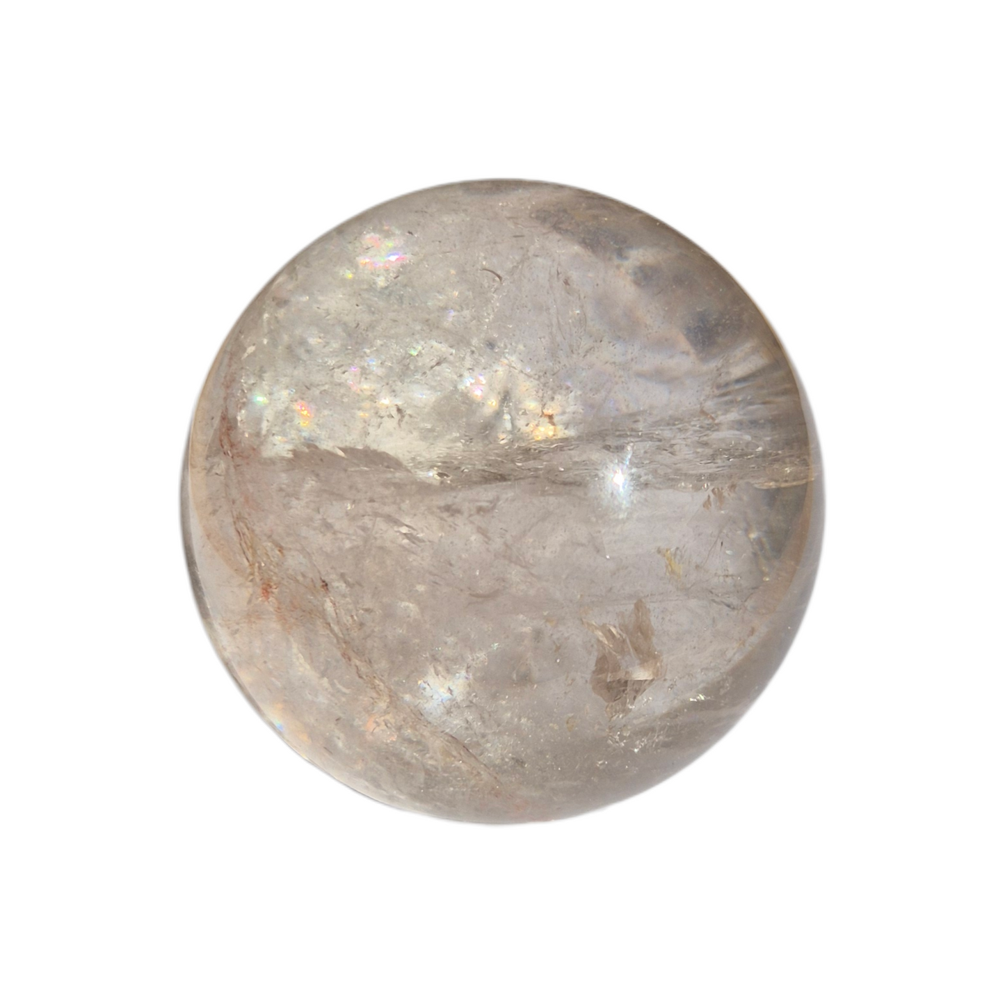 Crystals - Clear Quartz Sphere (with Hematoid Quartz Inclusion)