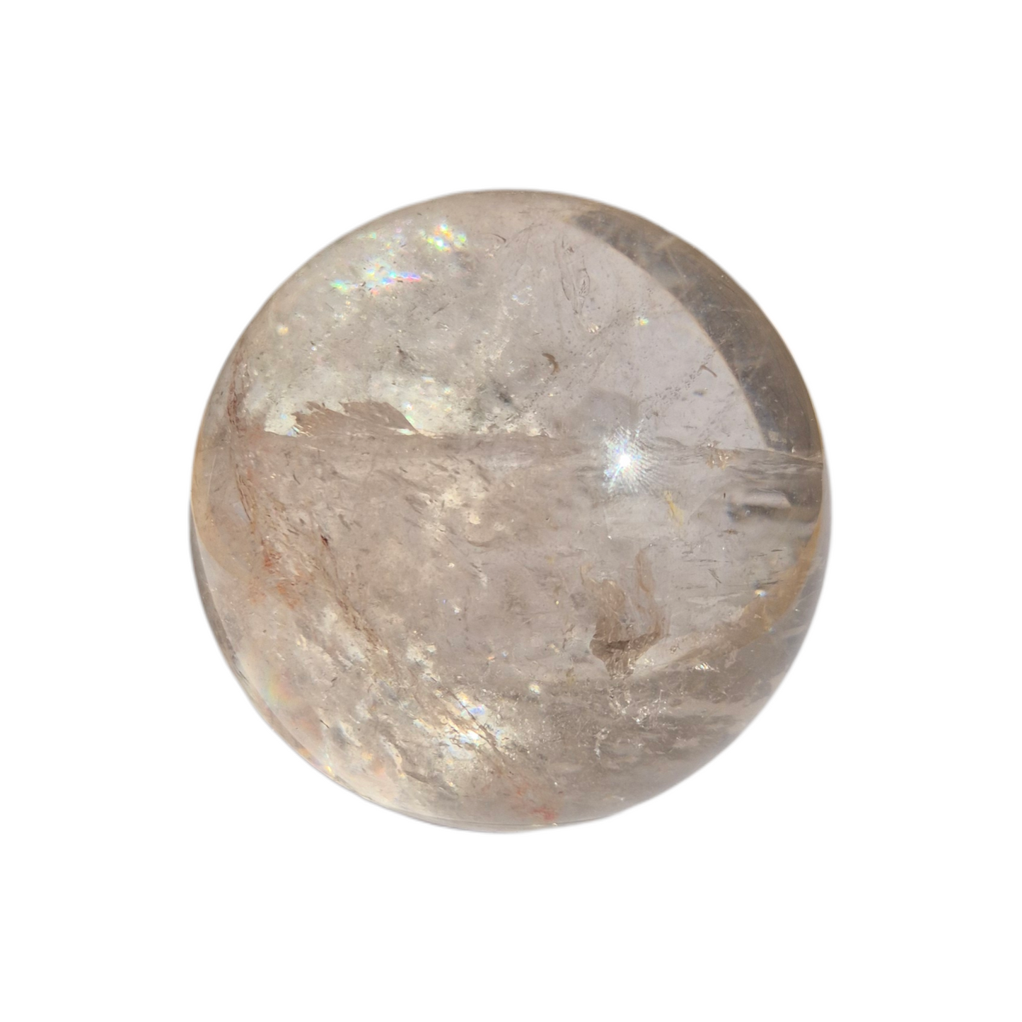 Crystals - Clear Quartz Sphere (with Hematoid Quartz Inclusion)