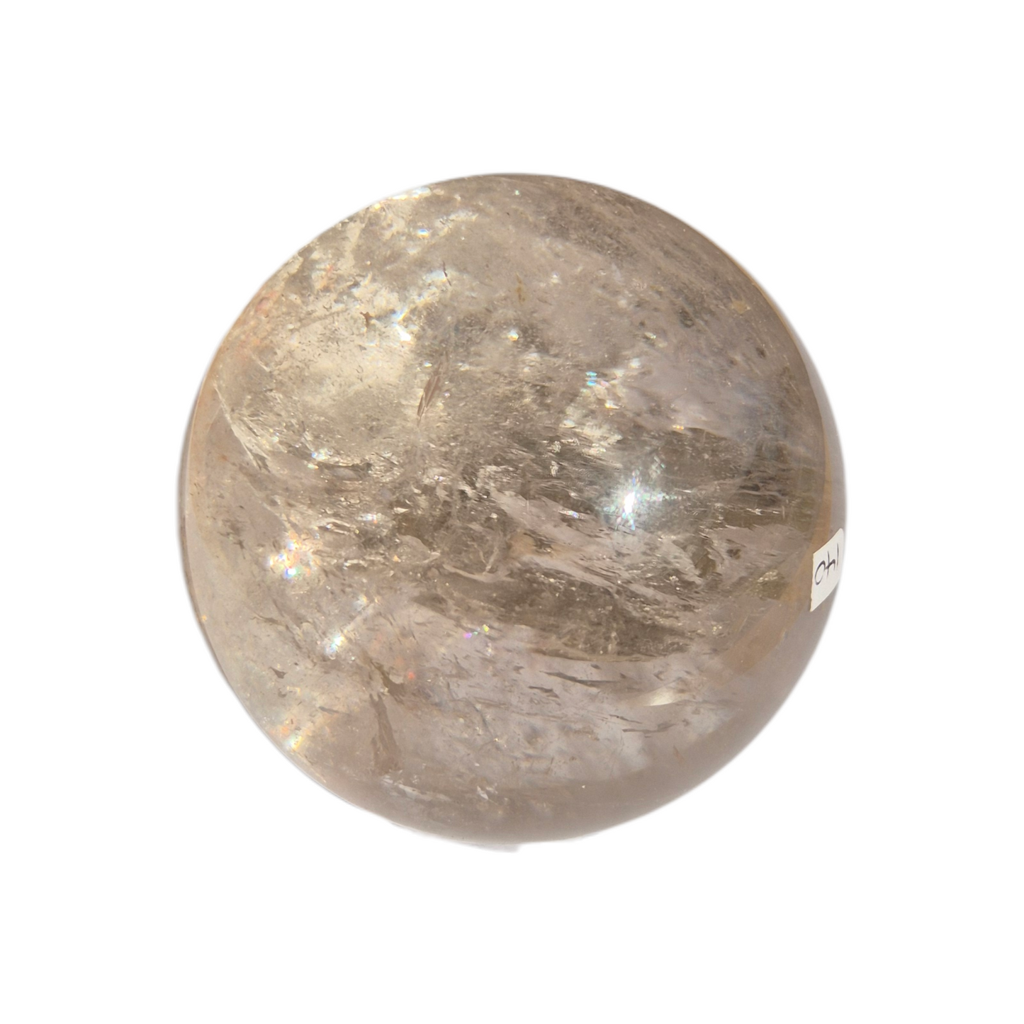Crystals - Clear Quartz Sphere (with Hematoid Quartz Inclusion)
