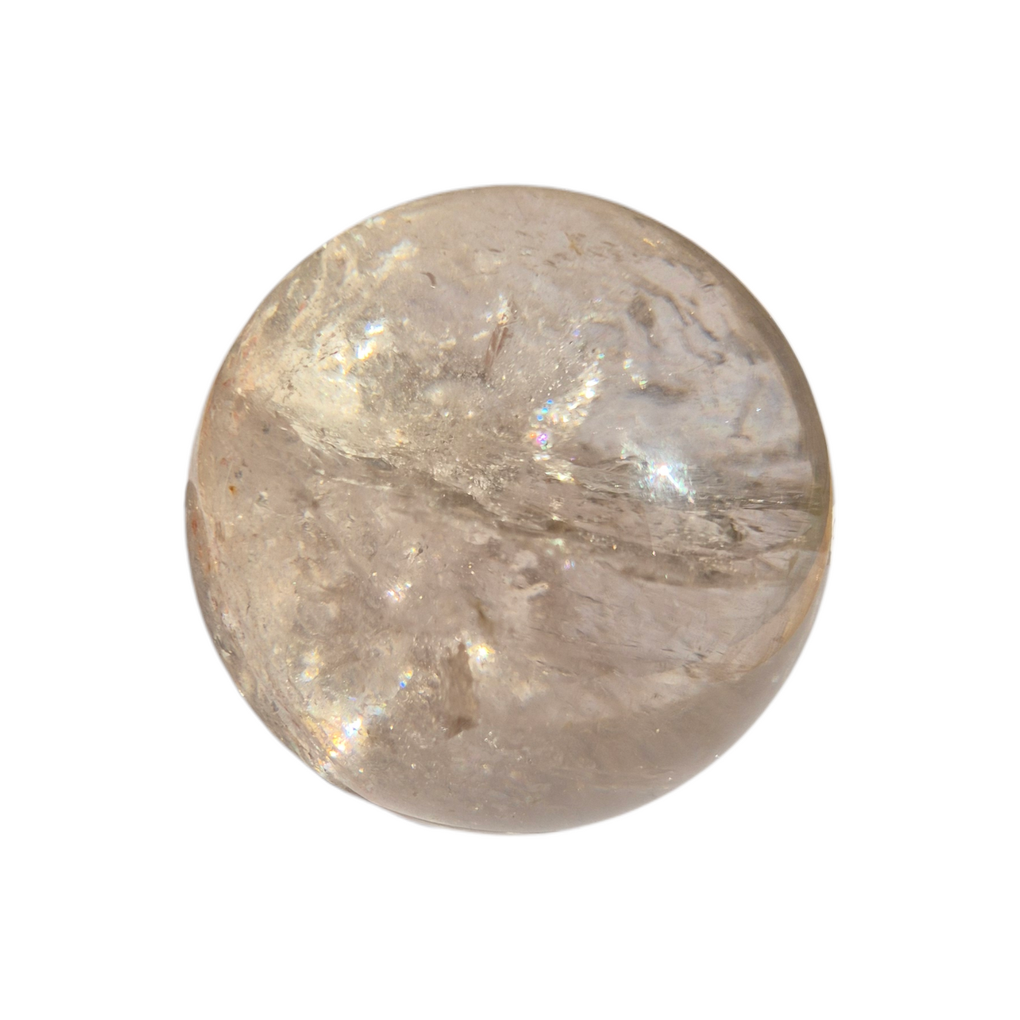 Crystals - Clear Quartz Sphere (with Hematoid Quartz Inclusion)
