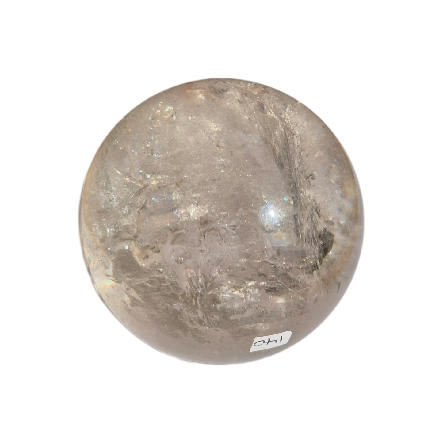 Crystals - Clear Quartz Sphere (with Hematoid Quartz Inclusion)