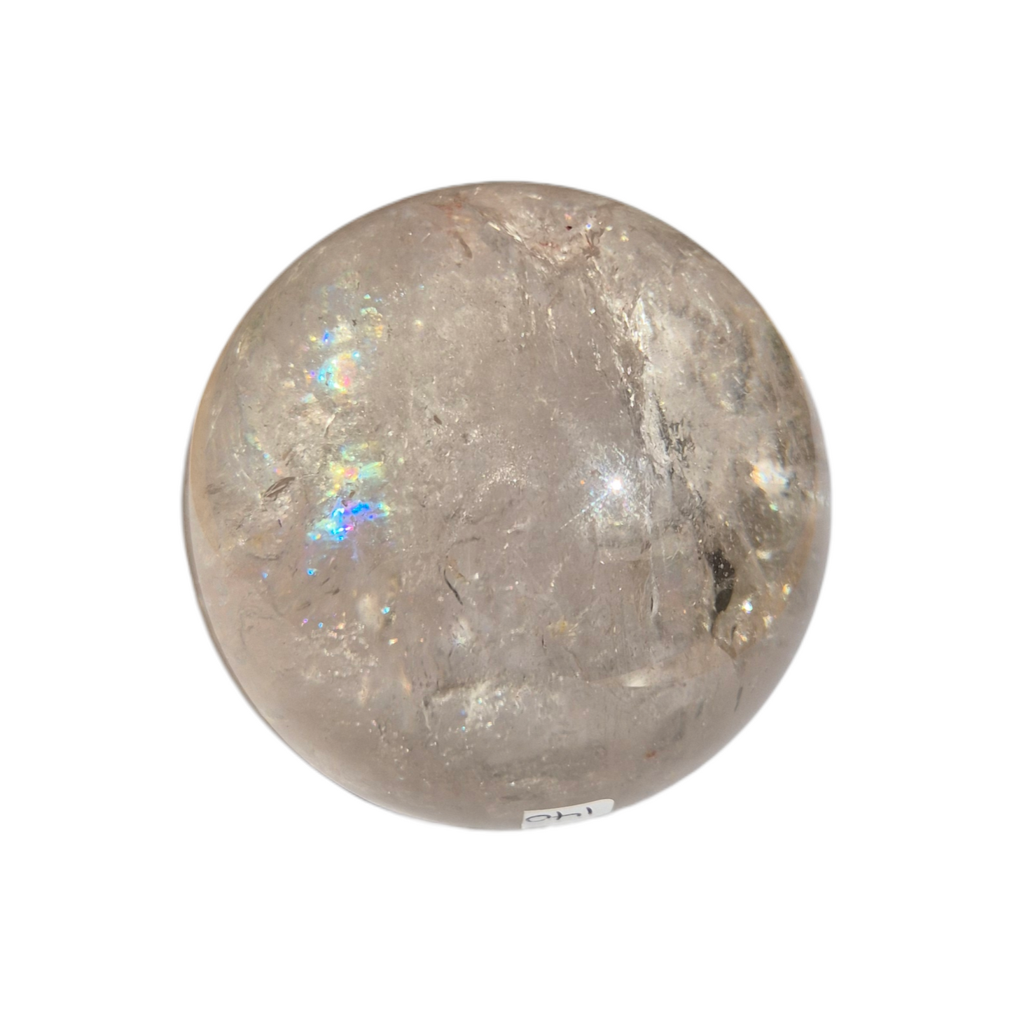 Crystals - Clear Quartz Sphere (with Hematoid Quartz Inclusion)