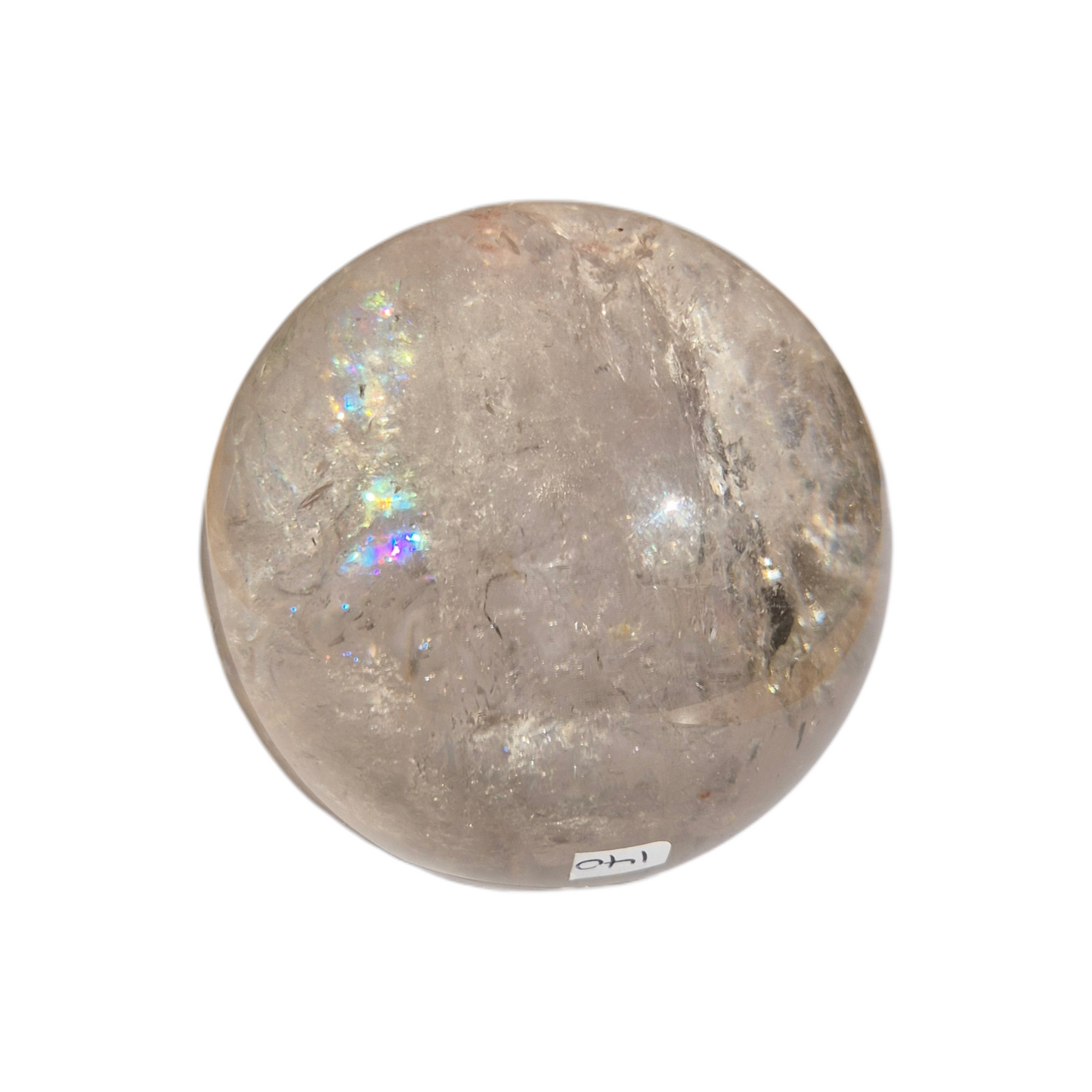 Crystals - Clear Quartz Sphere (with Hematoid Quartz Inclusion)
