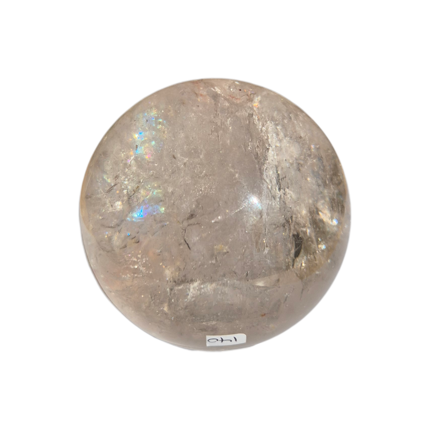 Crystals - Clear Quartz Sphere (with Hematoid Quartz Inclusion)