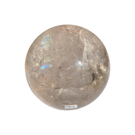 Crystals - Clear Quartz Sphere (with Hematoid Quartz Inclusion)