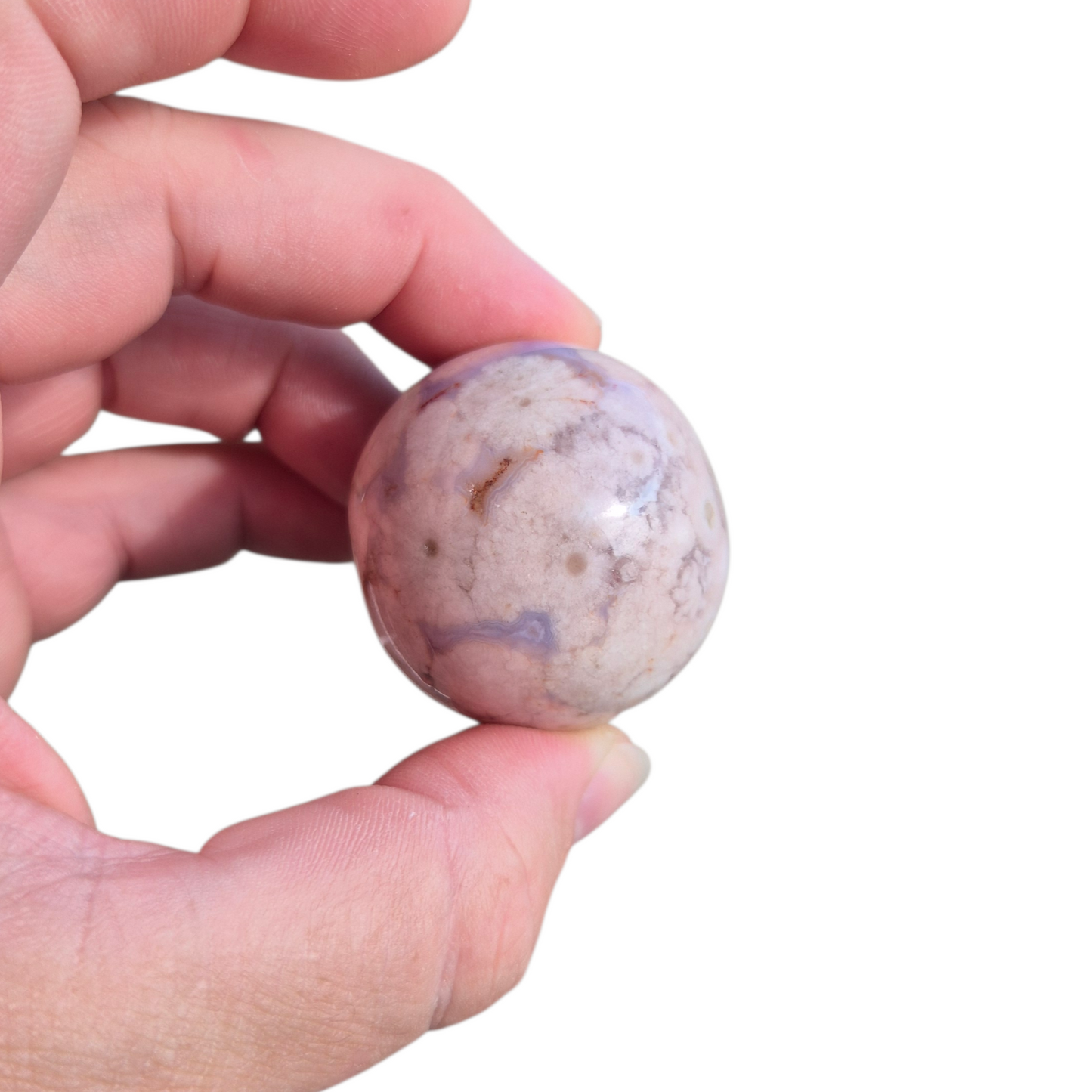 Crystals - Blue Flower Agate Sphere