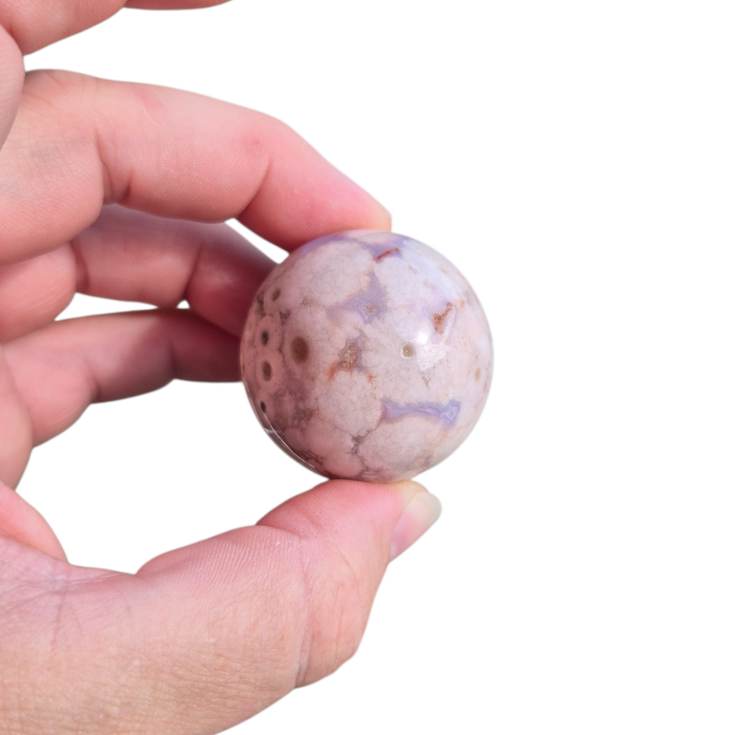 Crystals - Blue Flower Agate Sphere