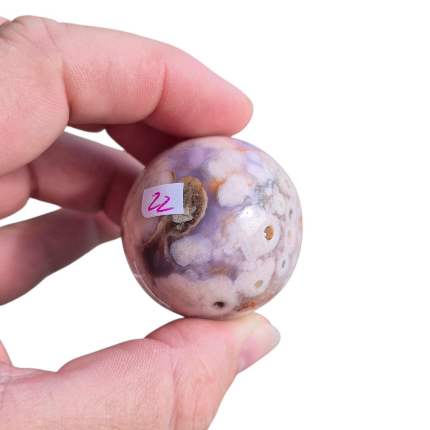 Crystals - Blue Flower Agate Sphere
