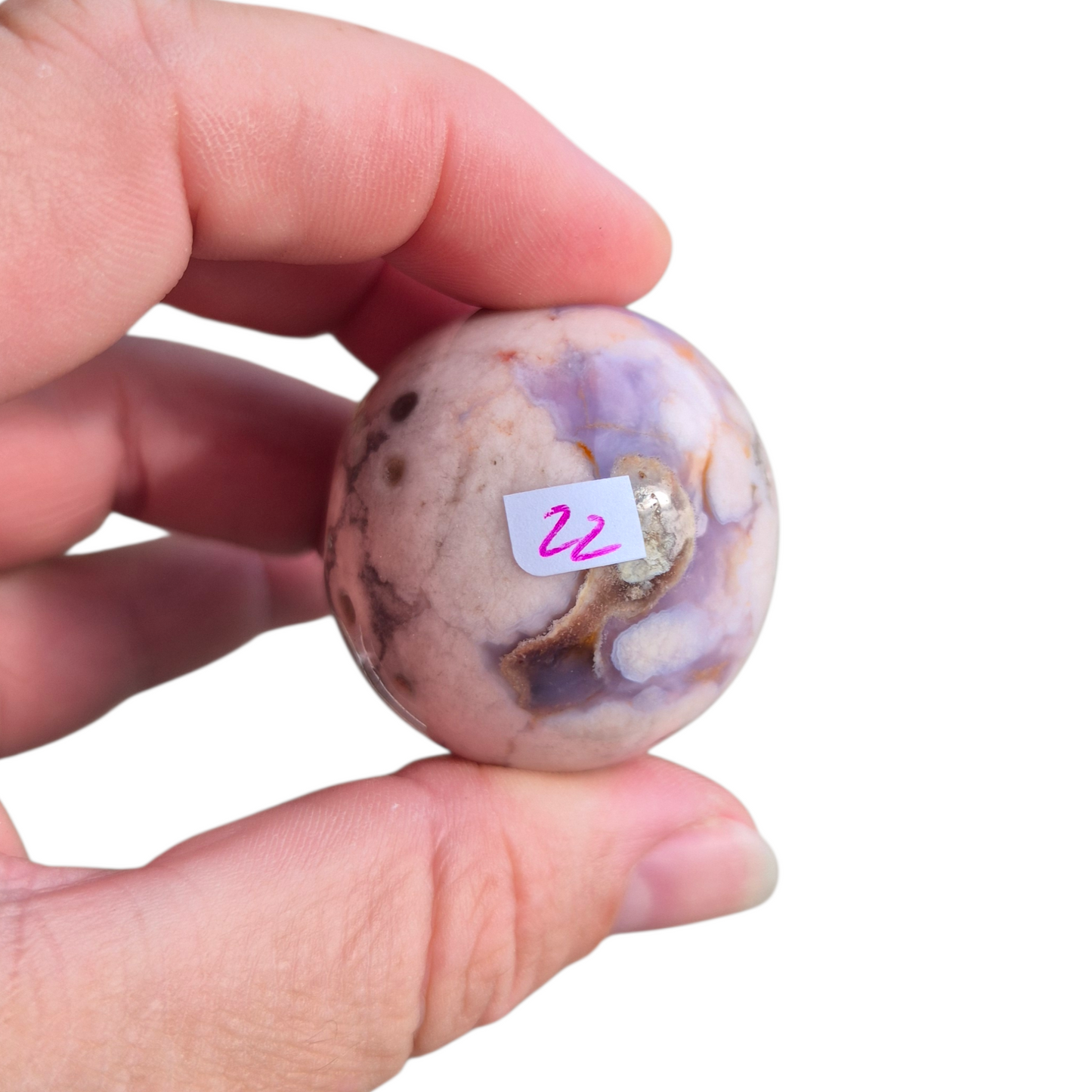 Crystals - Blue Flower Agate Sphere