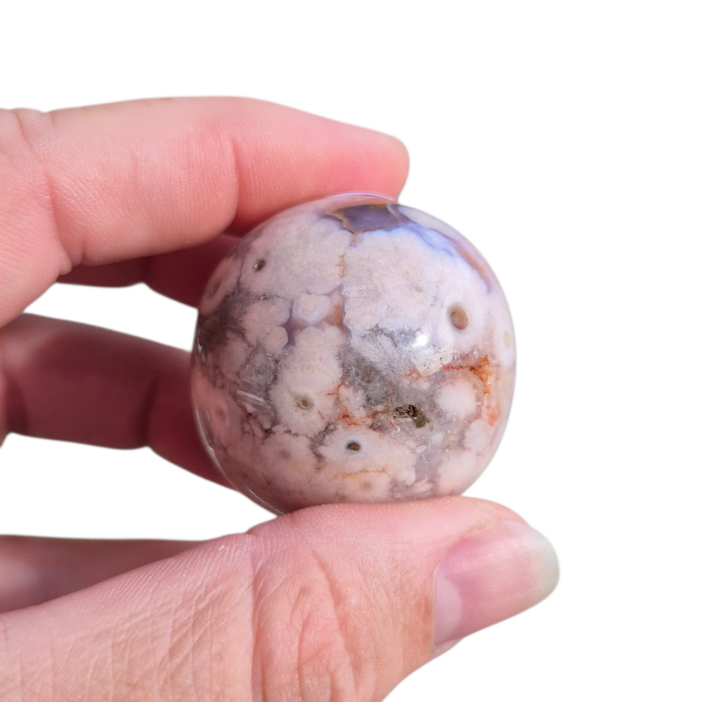 Crystals - Blue Flower Agate Sphere