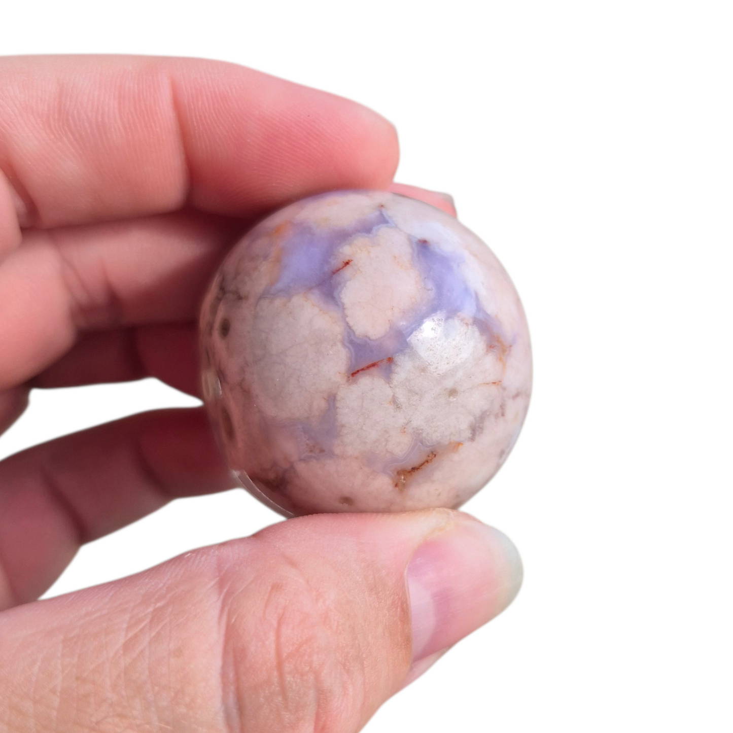 Crystals - Blue Flower Agate Sphere