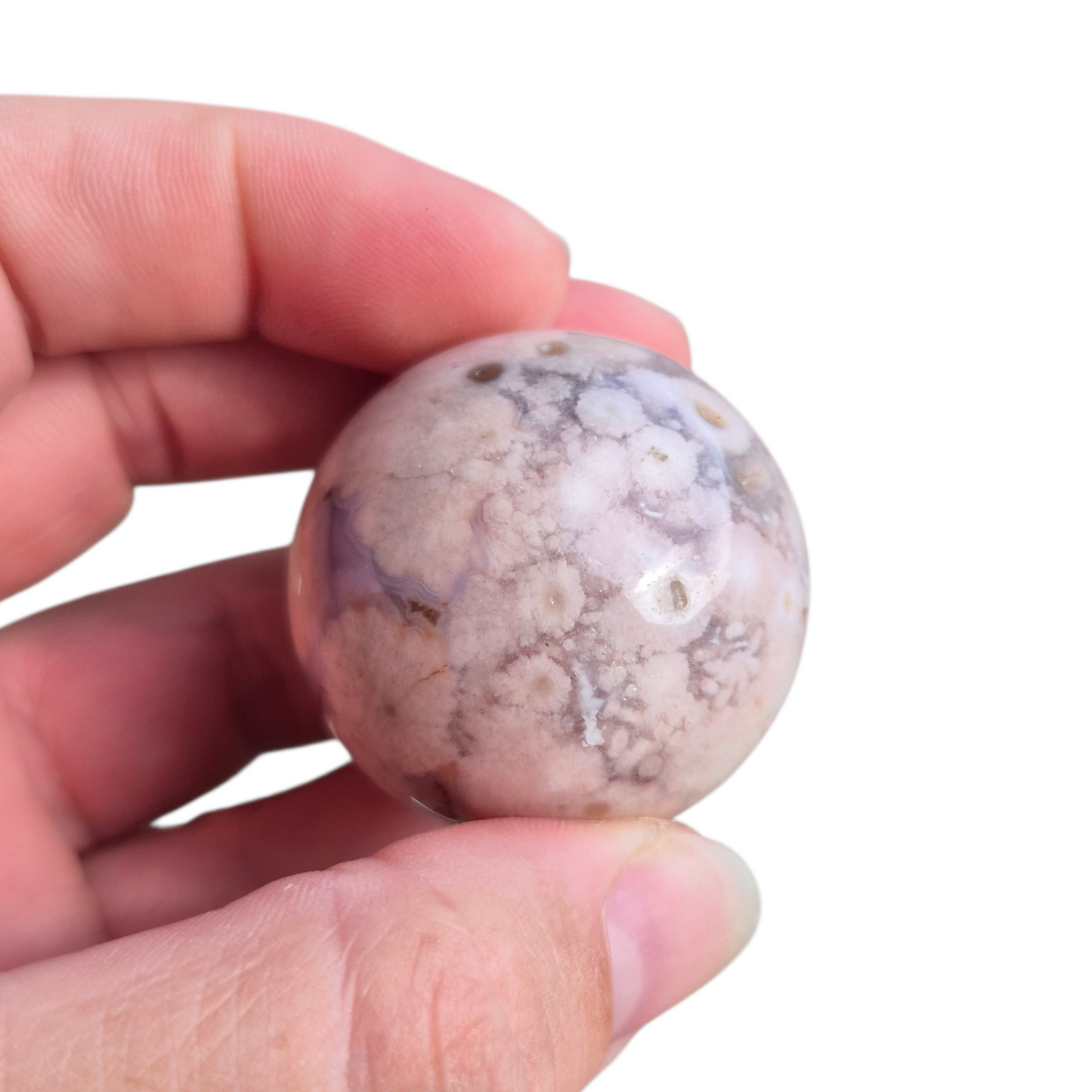 Crystals - Blue Flower Agate Sphere