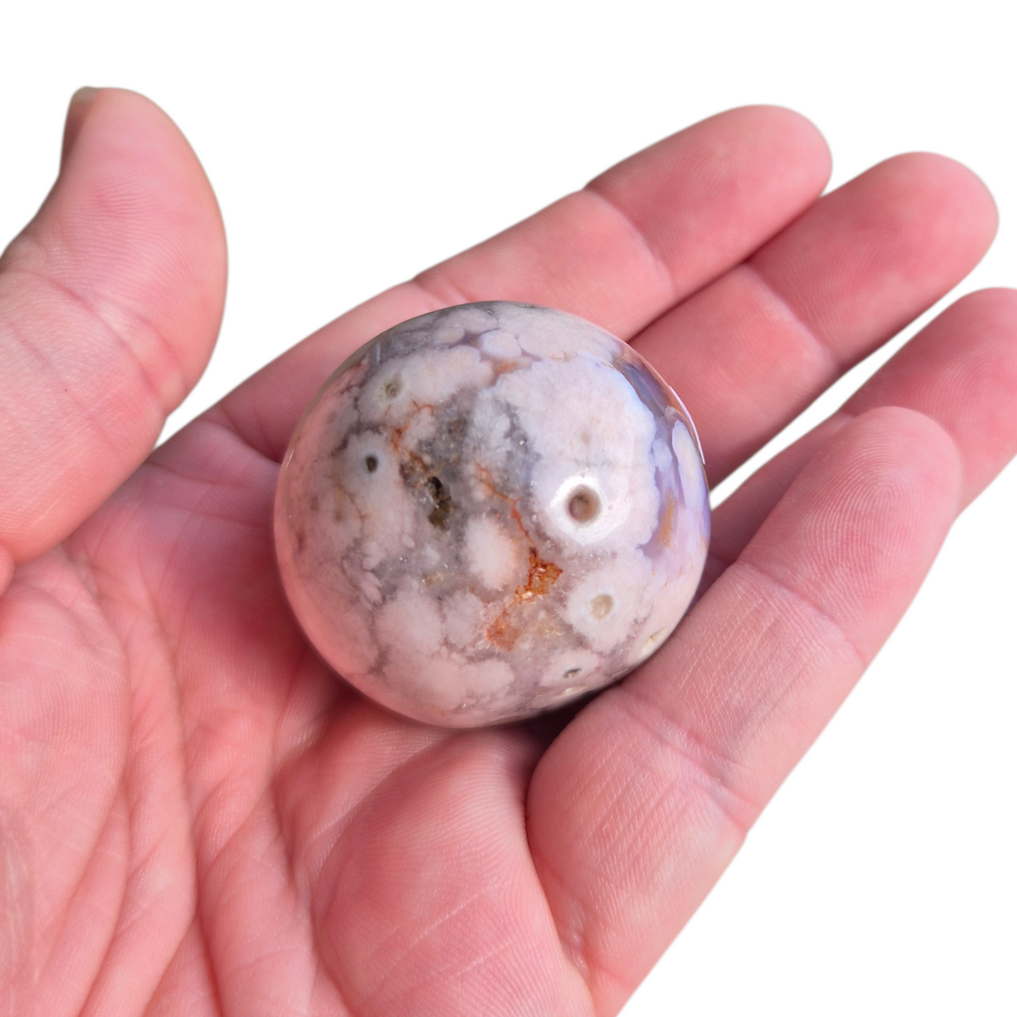Crystals - Blue Flower Agate Sphere