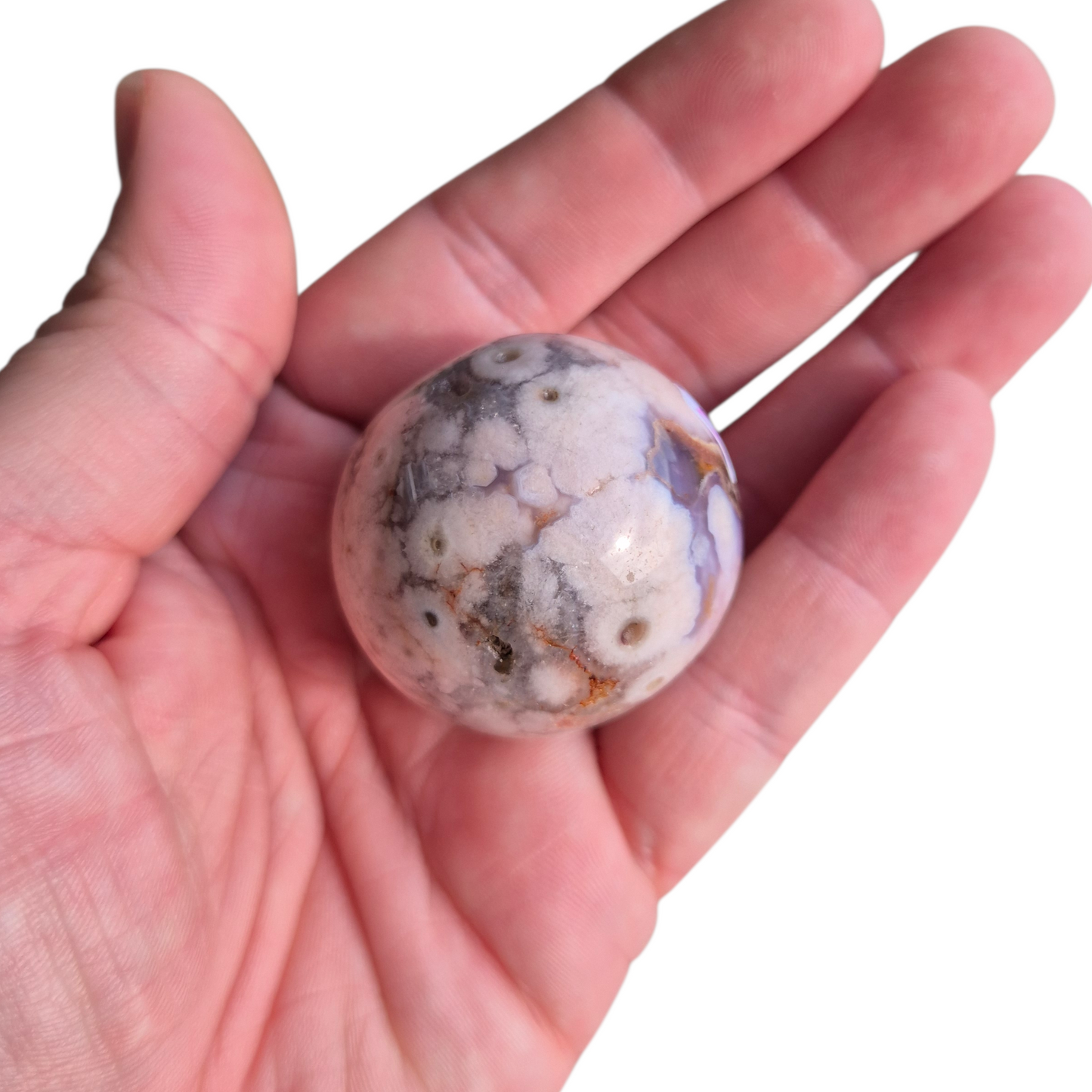 Crystals - Blue Flower Agate Sphere