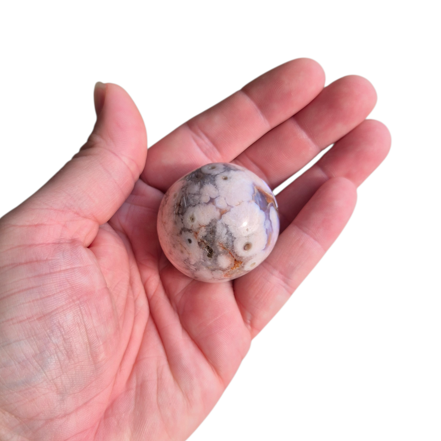 Crystals - Blue Flower Agate Sphere