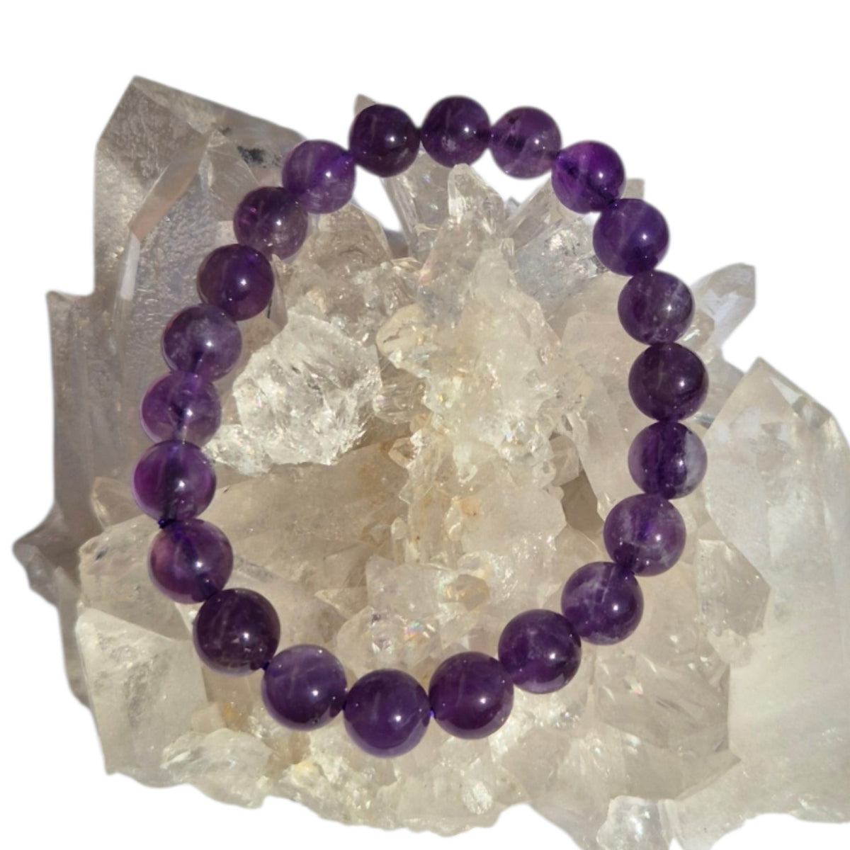 Crystals - Amethyst Bracelet (Round Bead)