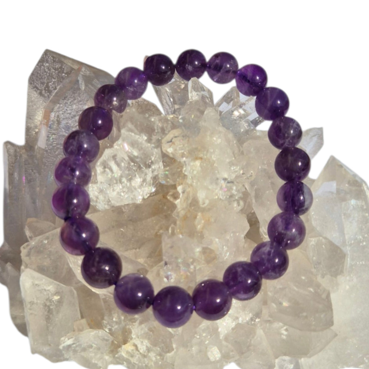 Crystals - Amethyst Bracelet (Round Bead)