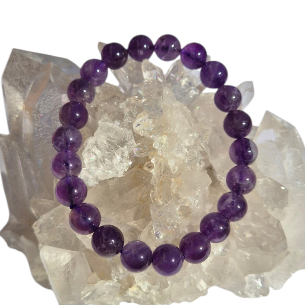 Crystals - Amethyst Bracelet (Round Bead)