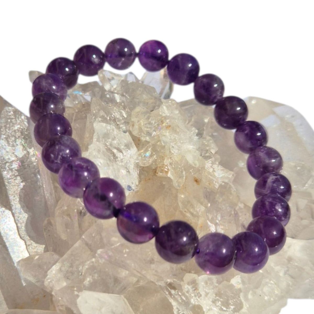 Crystals - Amethyst Bracelet (Round Bead)