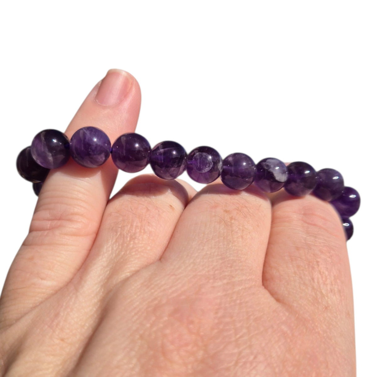 Crystals - Amethyst Bracelet (Round Bead)