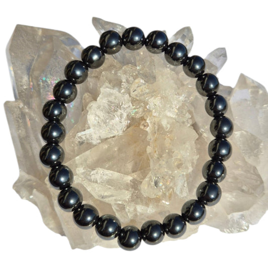 Crystals - Hematite Bracelet (Round Bead)