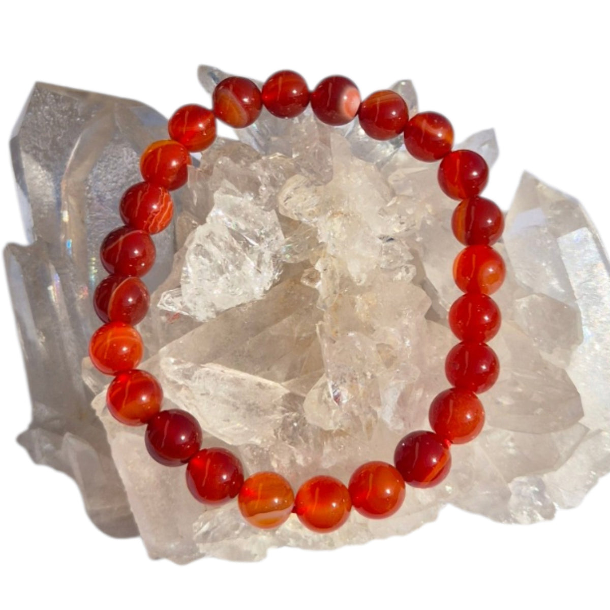 Crystals - Carnelian Bracelet (Round Bead)