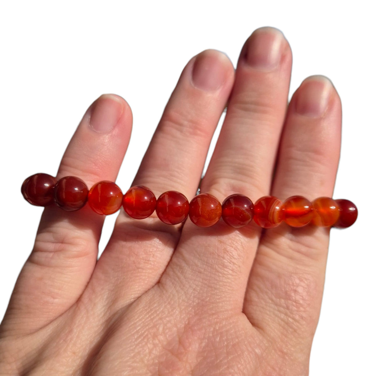 Crystals - Carnelian Bracelet (Round Bead)