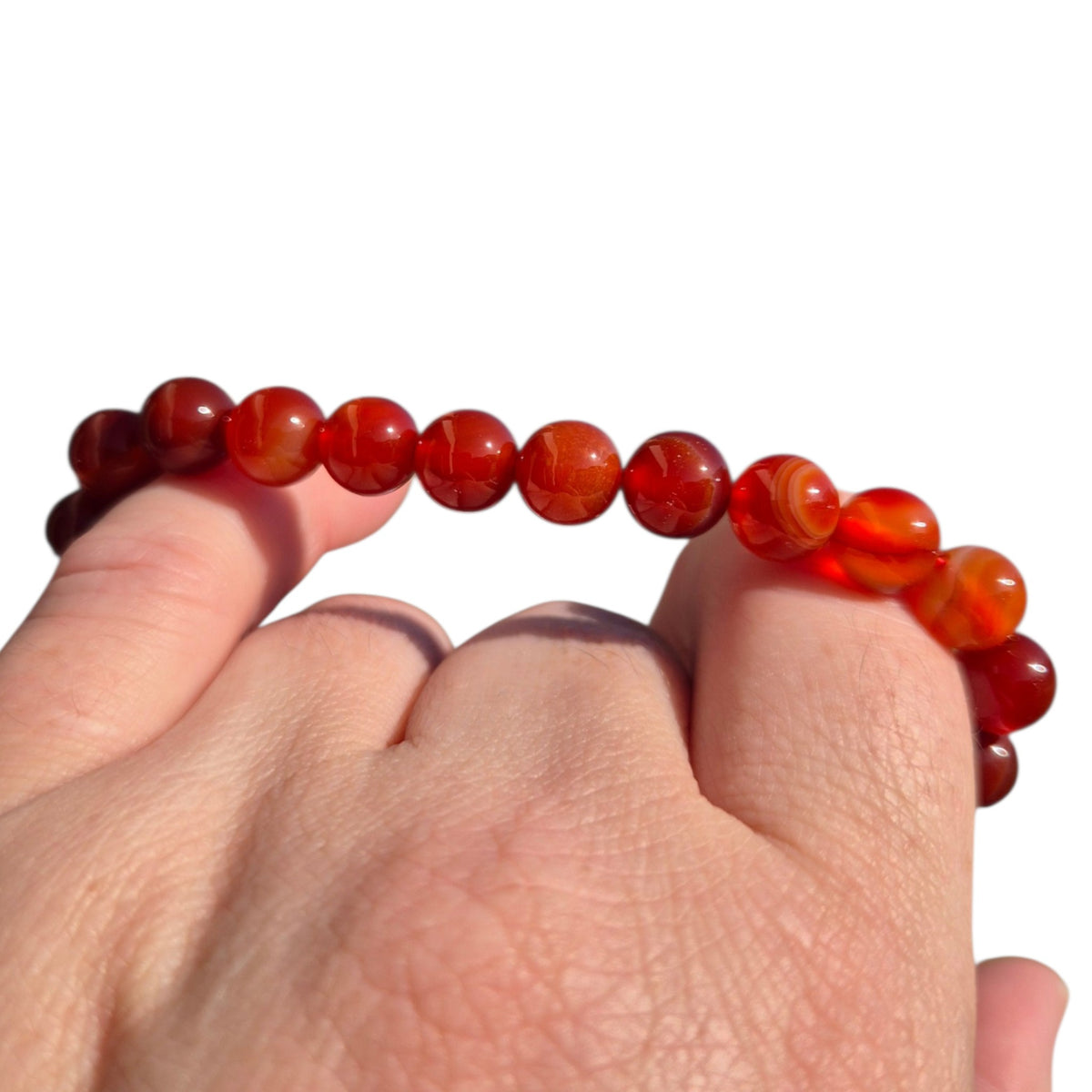 Crystals - Carnelian Bracelet (Round Bead)