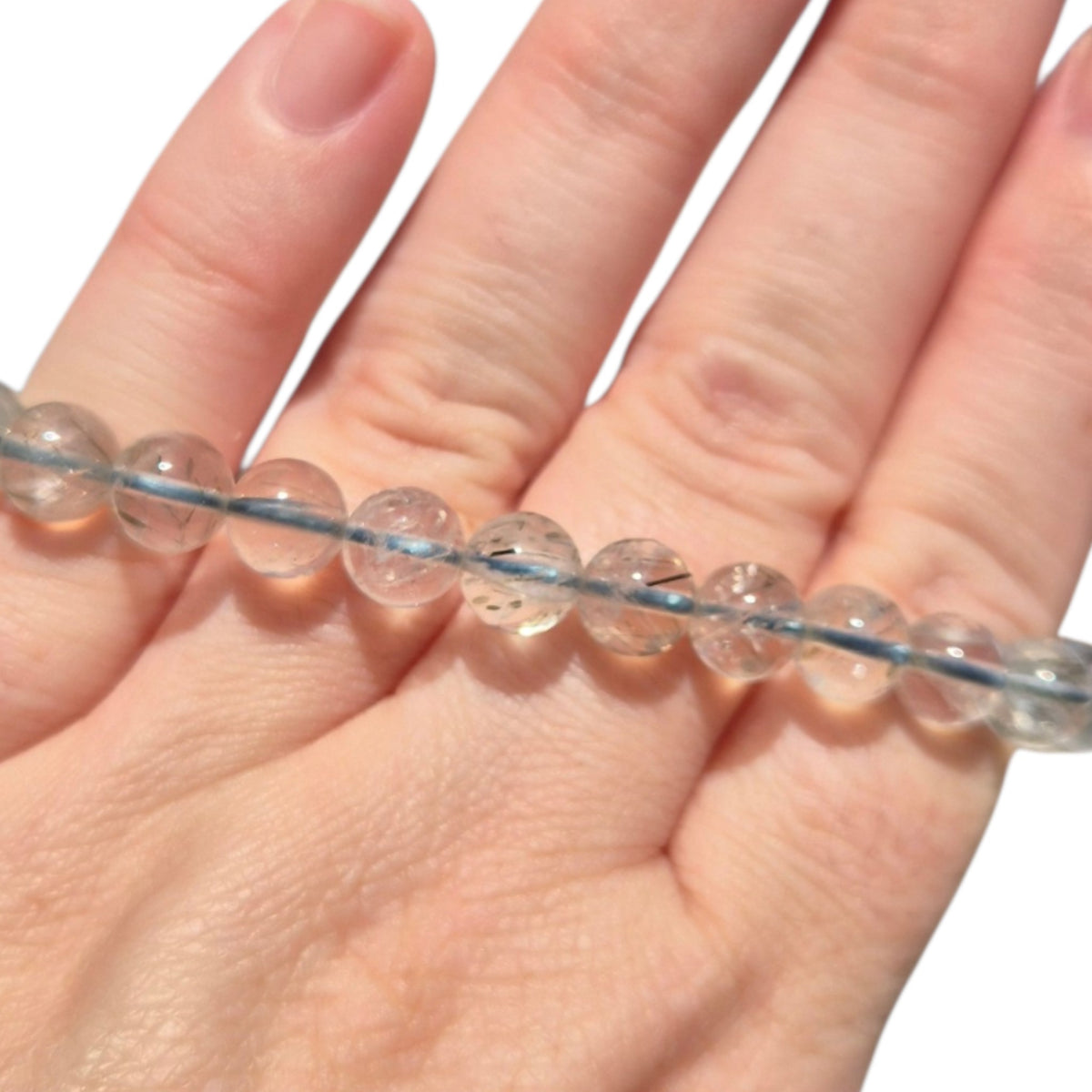 Crystals - Green Tourmalinated Quartz Bracelet