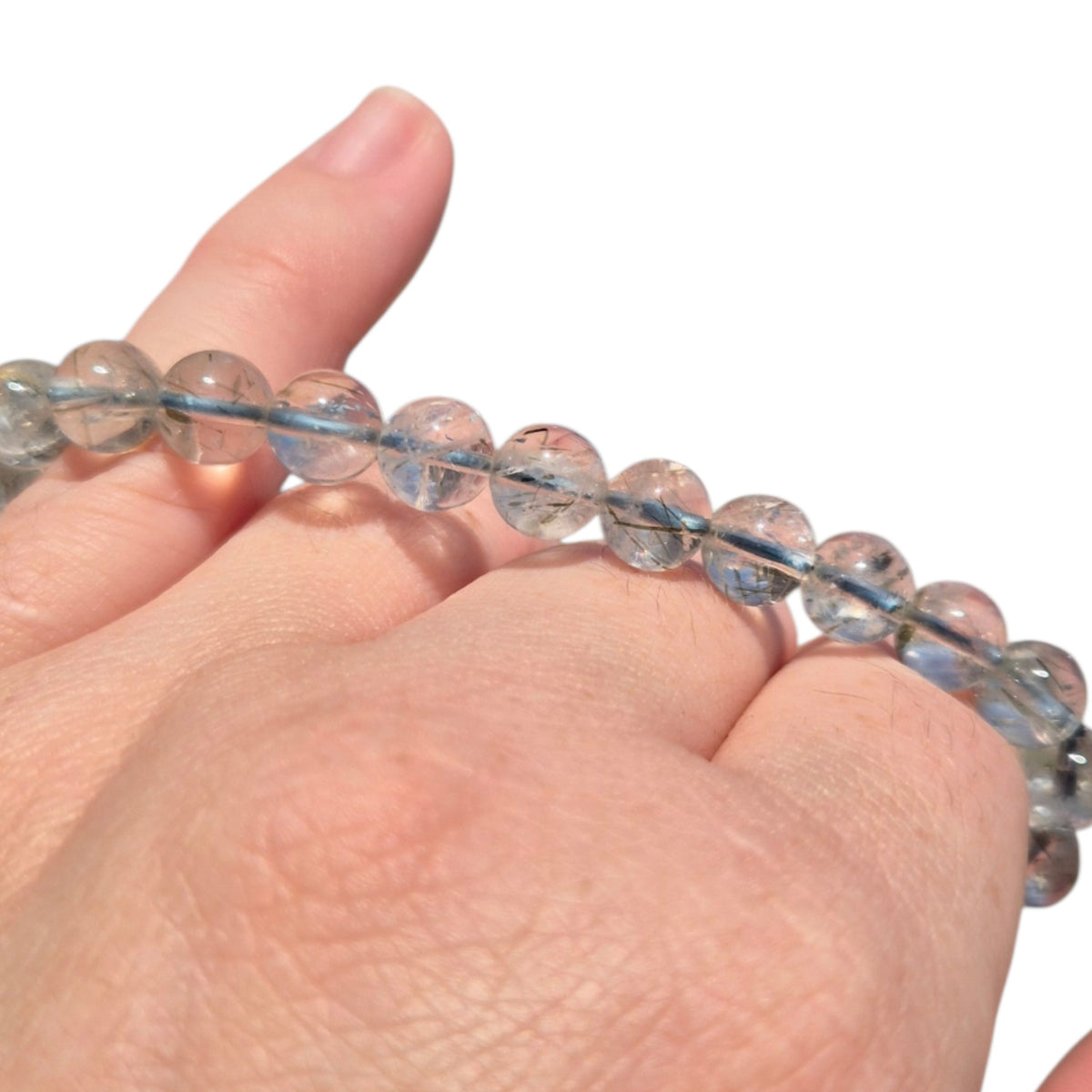 Crystals - Green Tourmalinated Quartz Bracelet