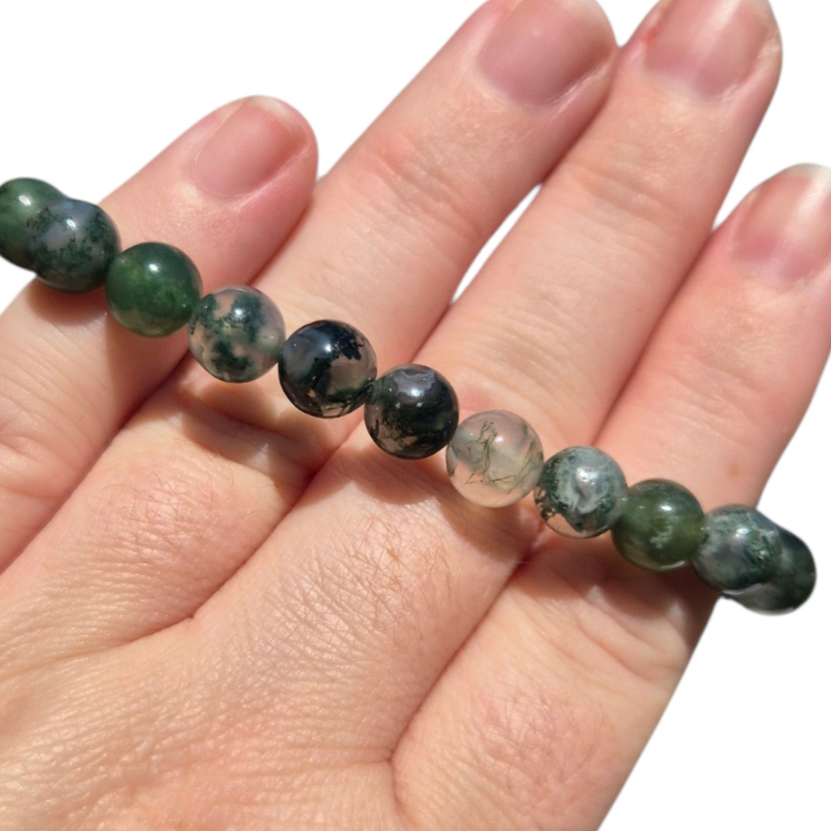 Crystals - Moss Agate Bracelet