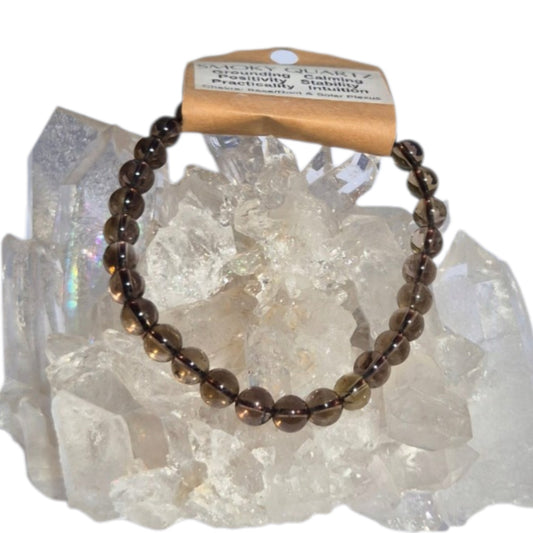 Crystals - Smoky Quartz Bracelet (Small Bead)